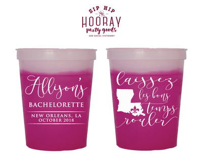 Louisana Bachelorette Party Color Changing Cups #1952