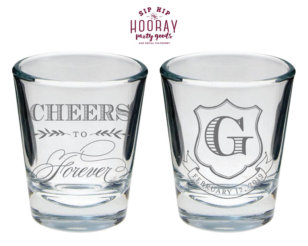 Cheers Monogrammed Shot Glasses #1953