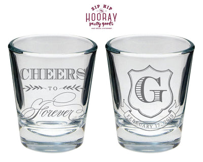 Cheers Monogrammed Shot Glasses #1953