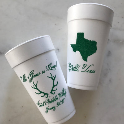 Modern Monogram Foam Cup Design #1971
