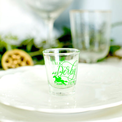 Elegant Greenery Monogram Shotglass #1962