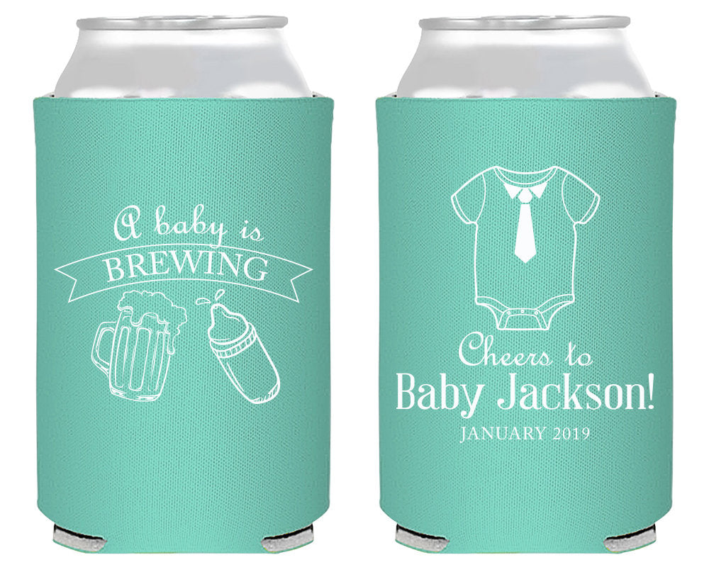 A Baby is Brewing Baby Shower Can Coolers #1959
