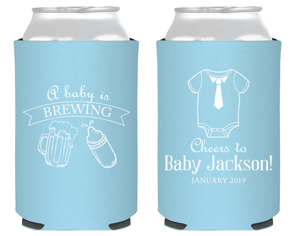 A Baby is Brewing Baby Shower Can Coolers #1959