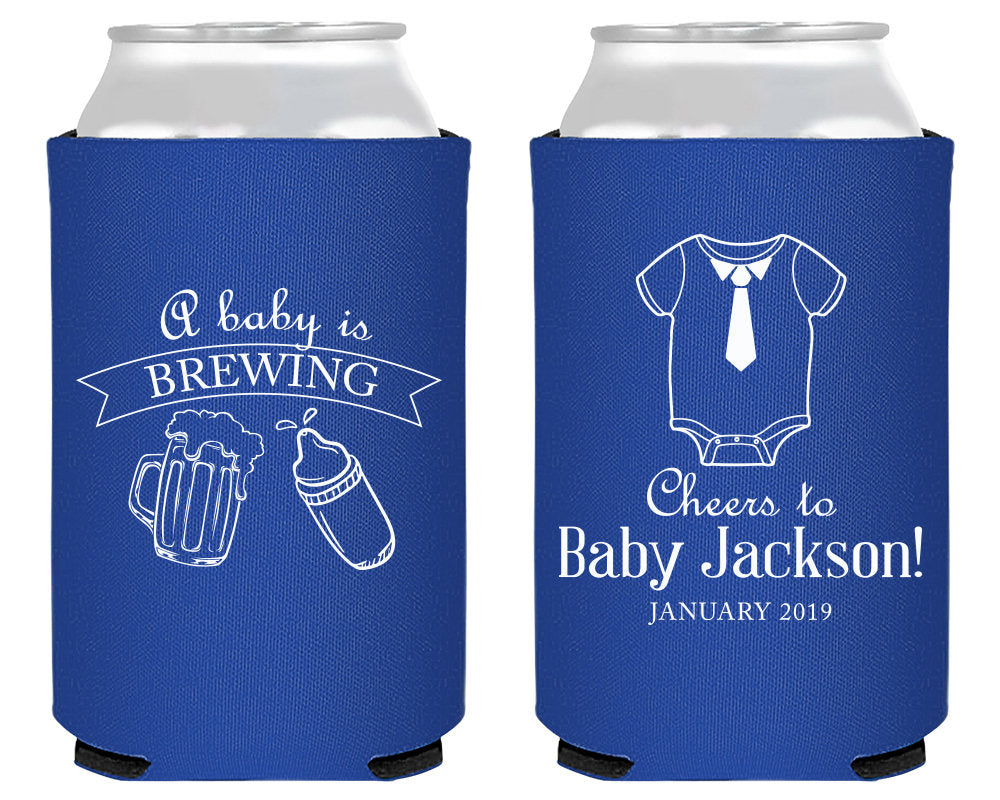 A Baby is Brewing Baby Shower Can Coolers #1959