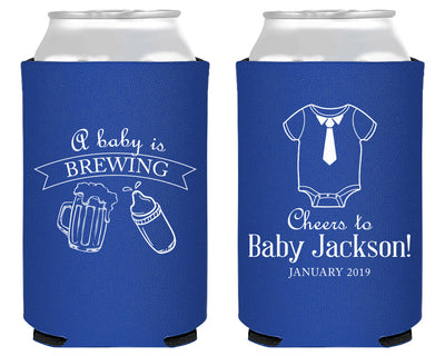 A Baby is Brewing Baby Shower Can Coolers #1959
