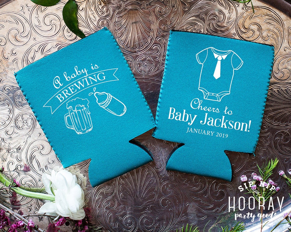 A Baby is Brewing Baby Shower Can Coolers #1959