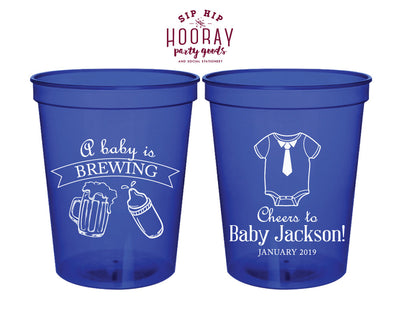 A Baby Is Brewing Banner | Baby Shower Stadium Cup #1959