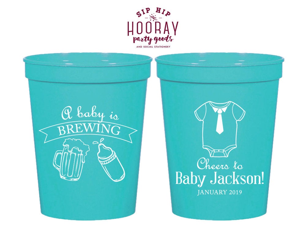 A Baby Is Brewing Banner | Baby Shower Stadium Cup #1959