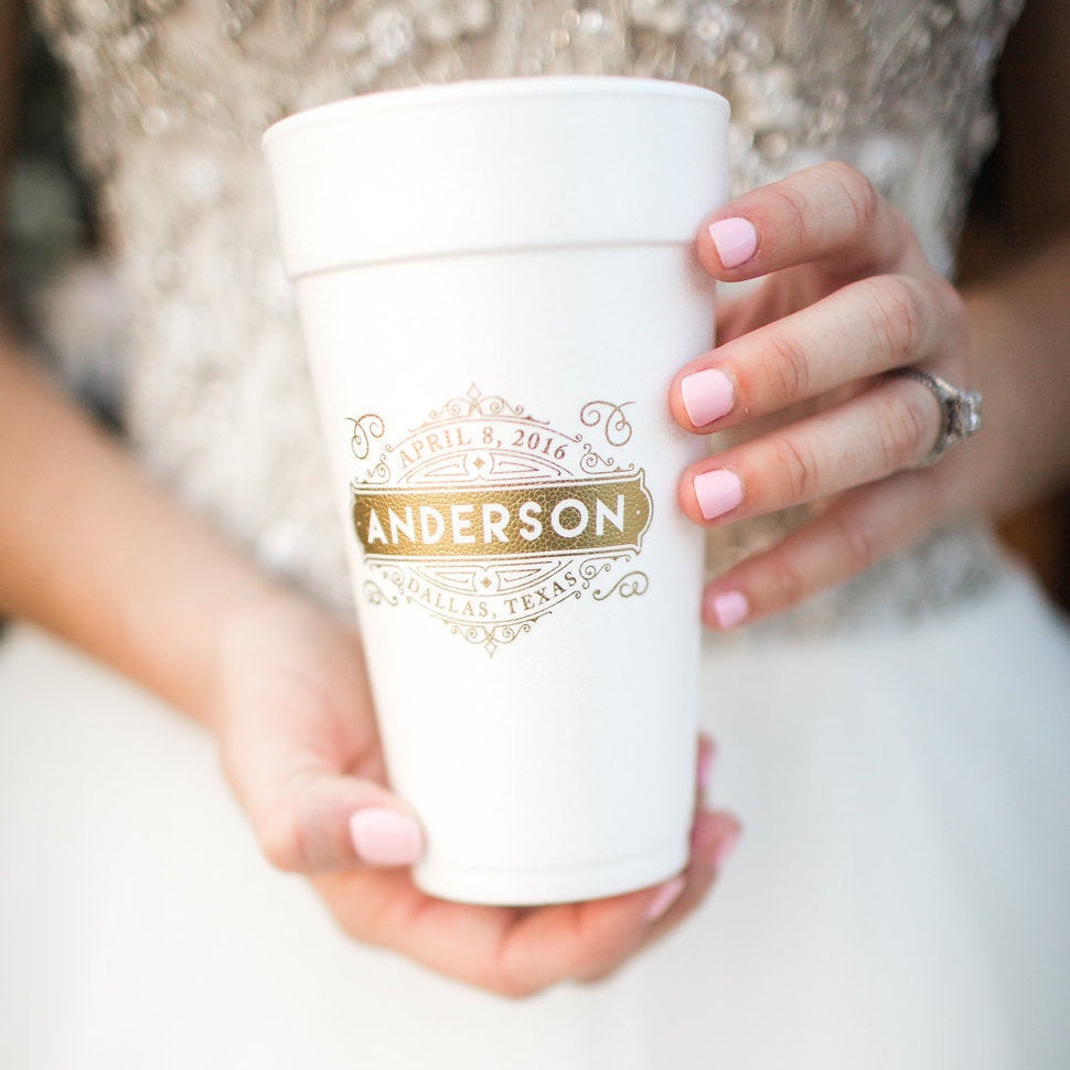 Baby Shower Gender Reveal Foam Cups #1959