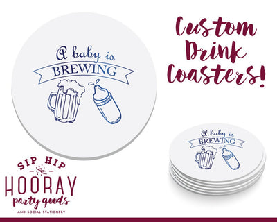 Baby Shower Gender Reveal Coasters #1959