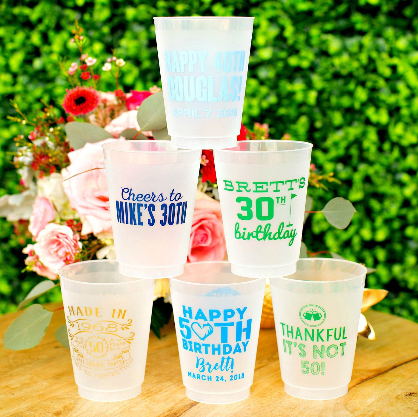 Cheers to 30 Years Birthday Party Frosted Cups #1963