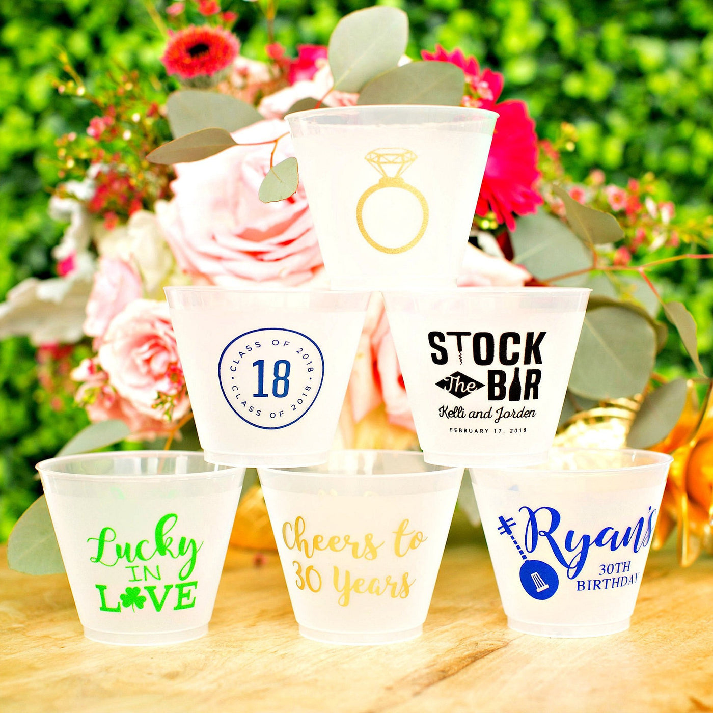 Cheers to 30 Years Mountain Birthday 9oz Frosted Cups #1963