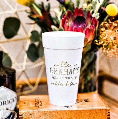 Cheers to 30 Years Mountain Birthday Foam Cups #1963
