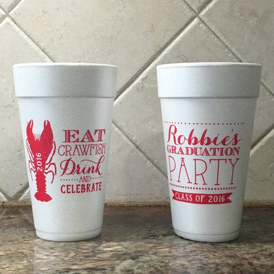 Cheers to 30 Years Mountain Birthday Foam Cups #1963