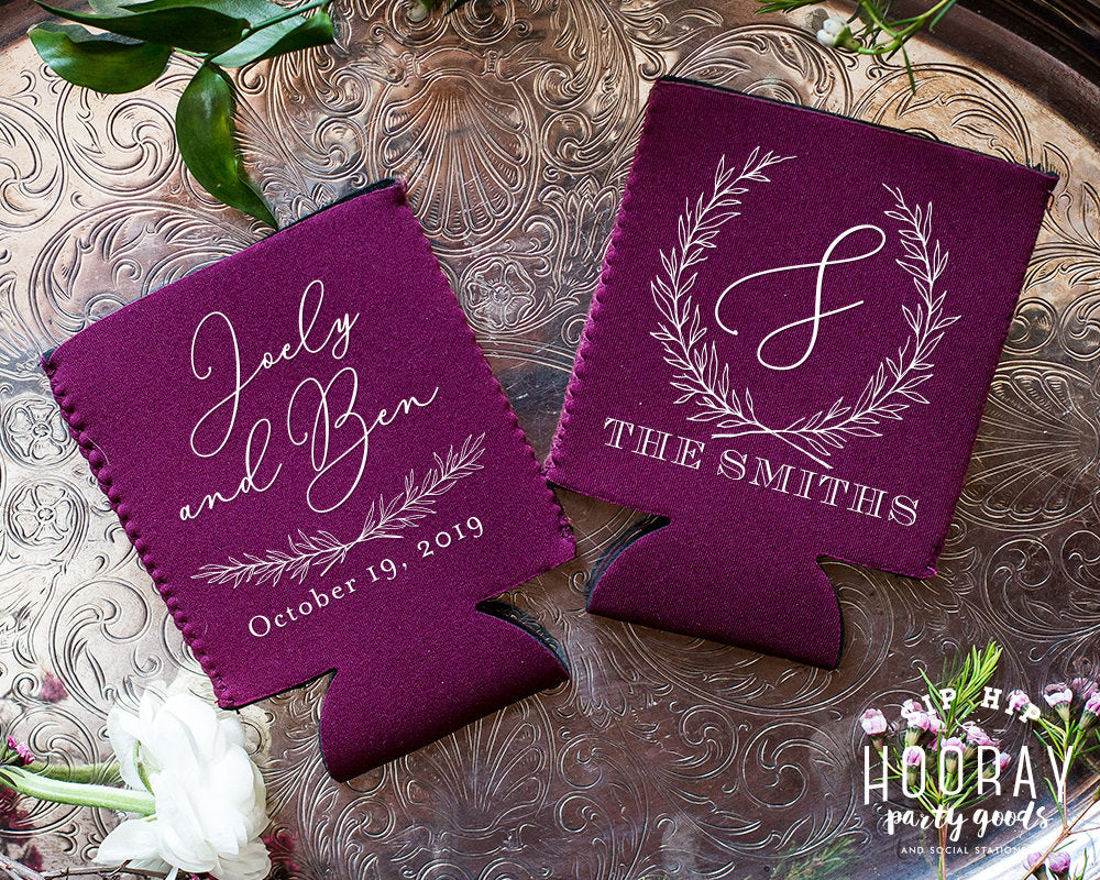 Rustic Wedding Neoprene Can Coolers #1962