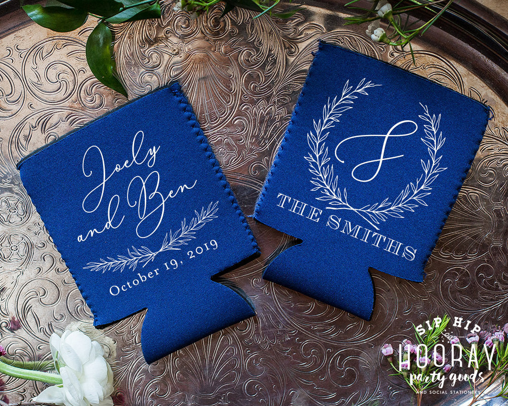 Rustic Wedding Neoprene Can Coolers #1962