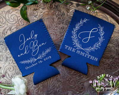 Rustic Wedding Neoprene Can Coolers #1962