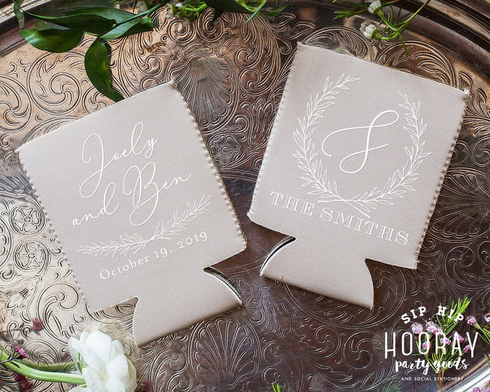 Rustic Wedding Neoprene Can Coolers #1962