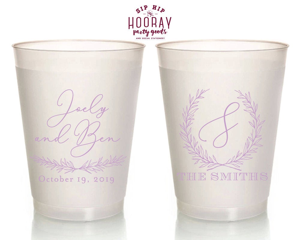 Personalized Wedding 16oz Frosted Cups #1962 Default Title #MWS Options 710072196