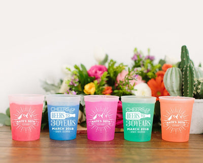Cheers to 30 Years Birthday Color Changing Cups #1963