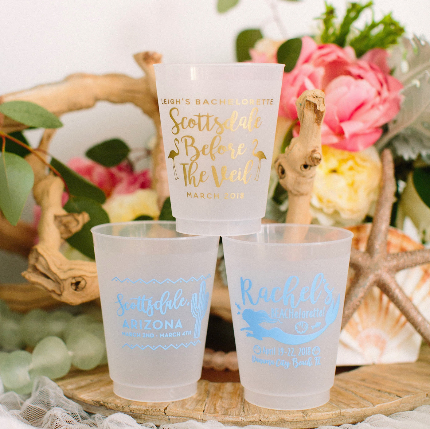 Beach Boozy Frosted Cups