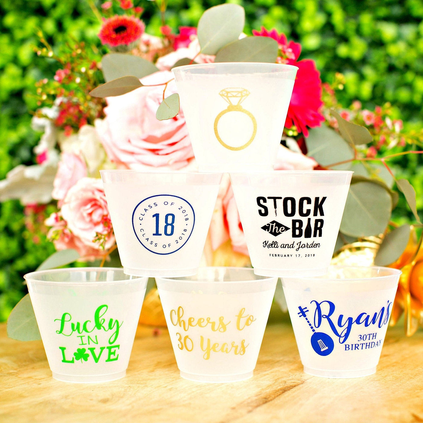 Resting Beach Face Pineapple Theme Bachelorette Party Frosted Cups, #1964