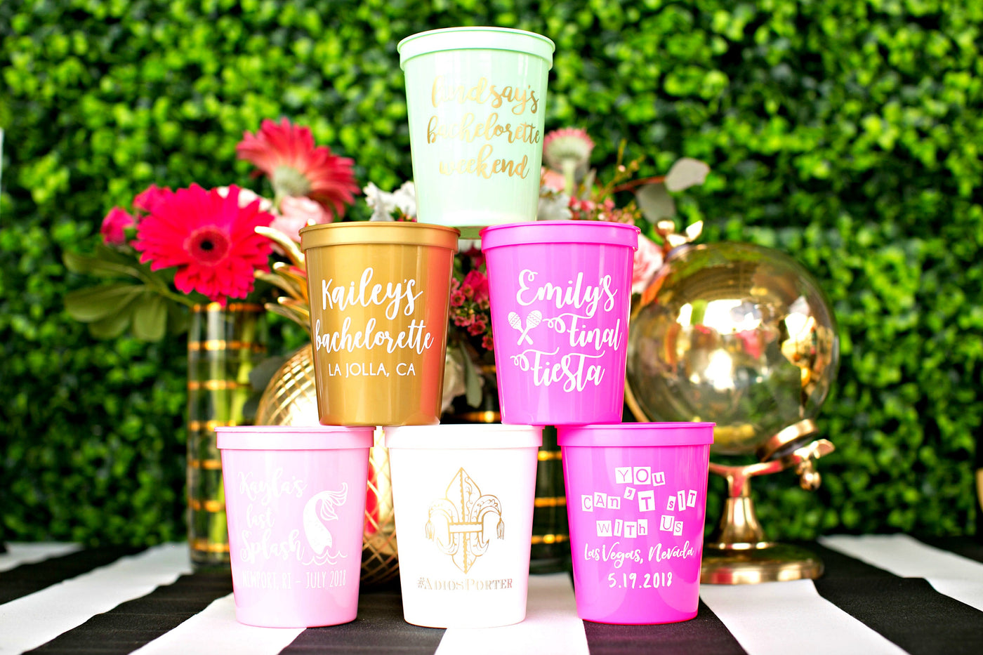 Resting Beach Face Bachelorette Party Stadium Cups, #1964