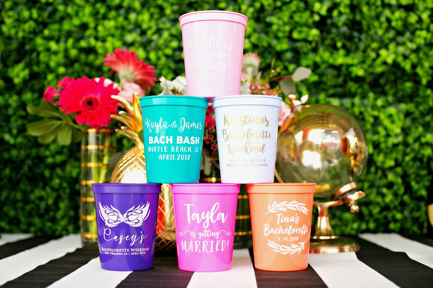 Resting Beach Face Bachelorette Party Stadium Cups, #1964