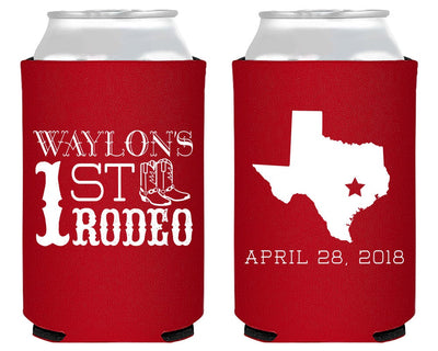 Rodeo Birthday Party Favors Neoprene Can Coolers #1966