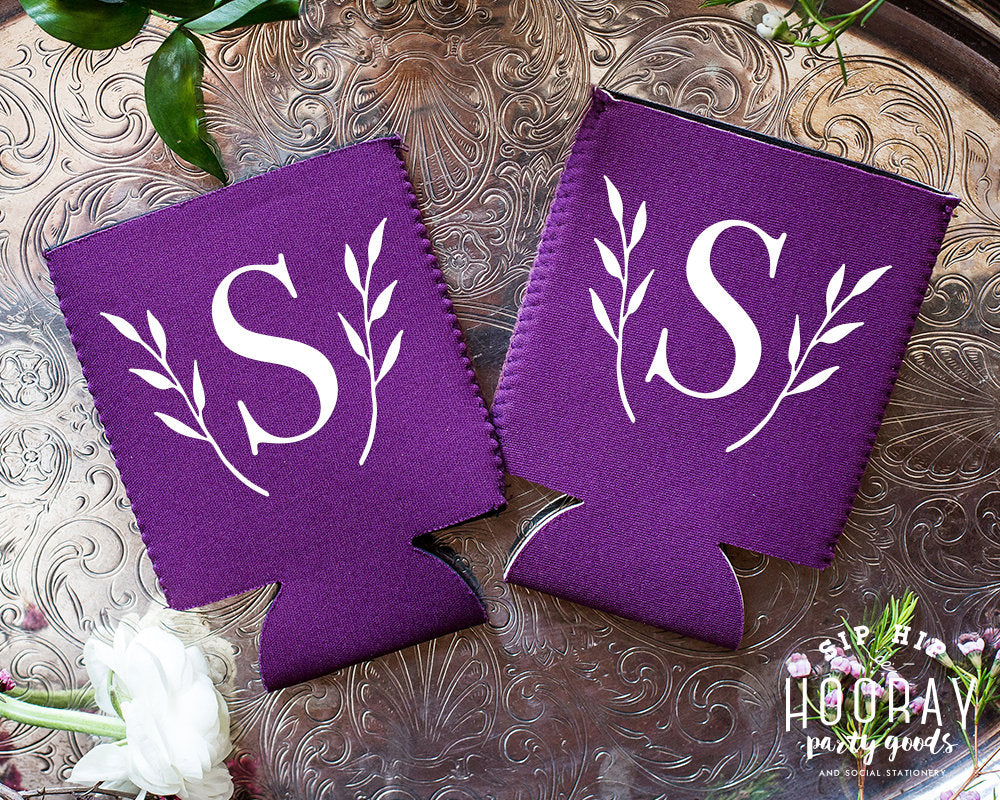 Monogrammed Wedding Neoprene Can Coolers, #1968