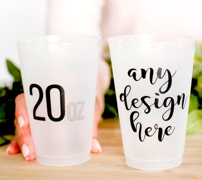 Custom 20oz Frosted Cups