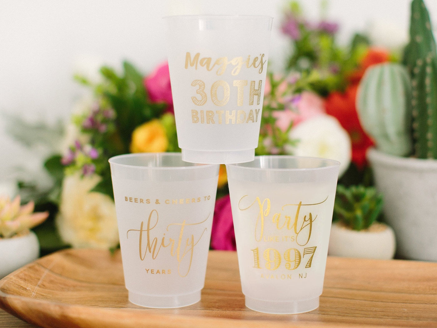 Talk 30 To Me Birthday 16oz Frosted Cups