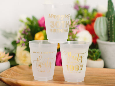 Talk 30 To Me Birthday 16oz Frosted Cups