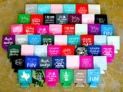 Rustic Wedding Neoprene Can Coolers #1962