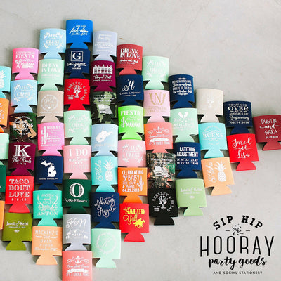 Neoprene Personalized Wedding Favors Can Coolers #1971