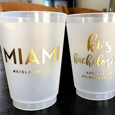 Nautical Bachelorette Party Frosted Cups