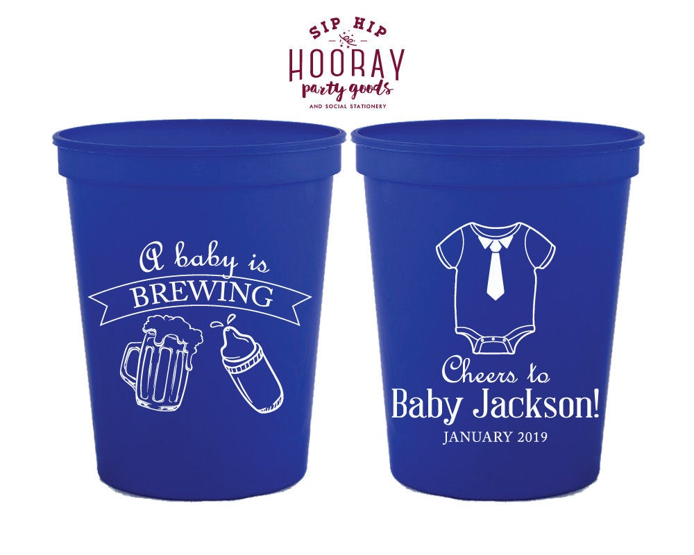 A Baby Is Brewing Banner | Baby Shower Stadium Cup #1959