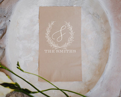 Personalized Monogram Guest Towels