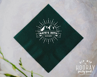 Cheers and Beers Birthday Party Beverage Napkin #1963