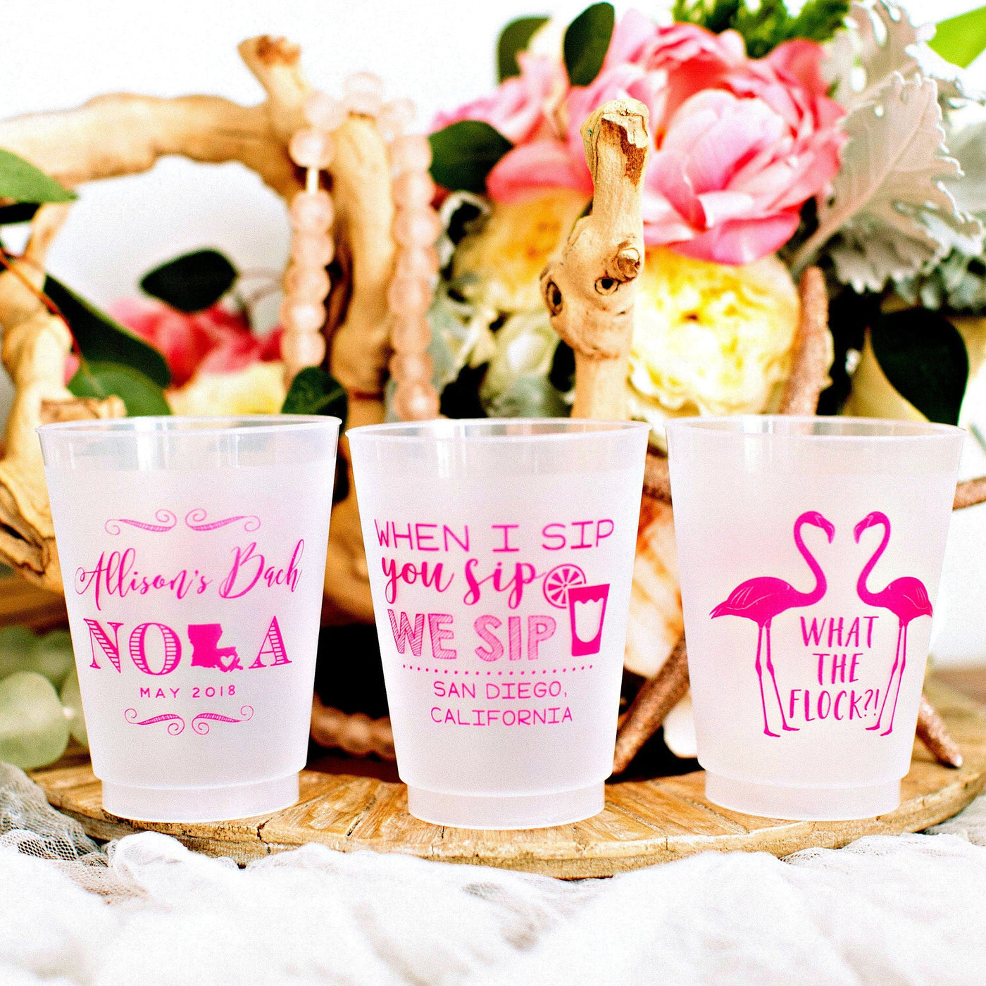 Beach Boozy Frosted Cups