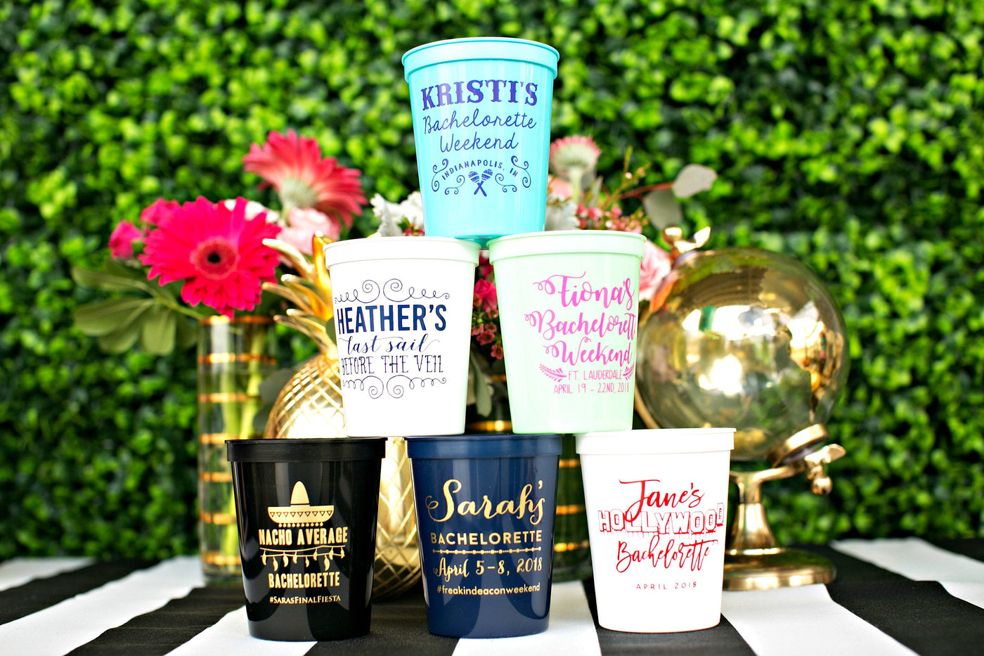 Resting Beach Face Bachelorette Party Stadium Cups, #1964