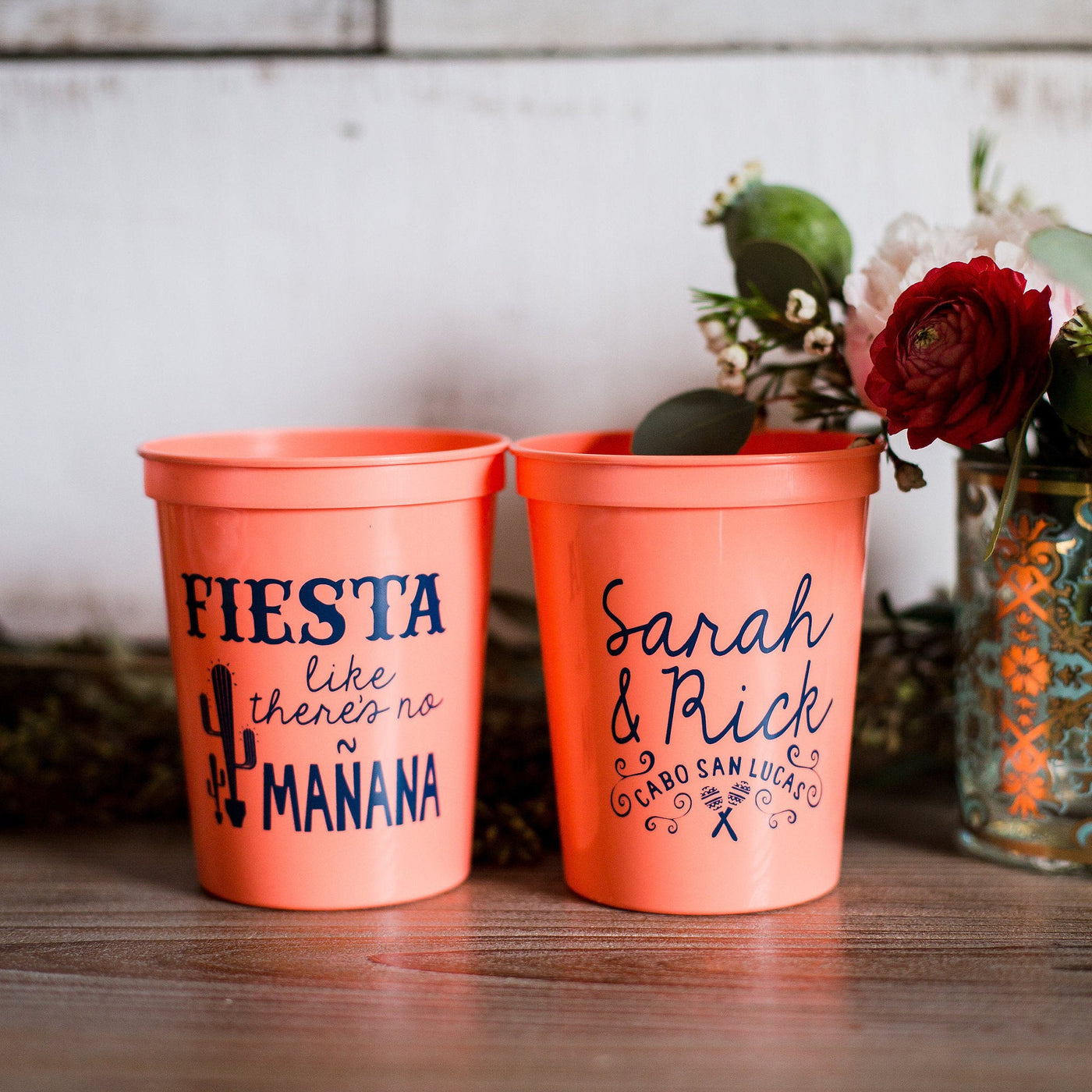 Simple Last Name Wedding Stadium Cups 1970