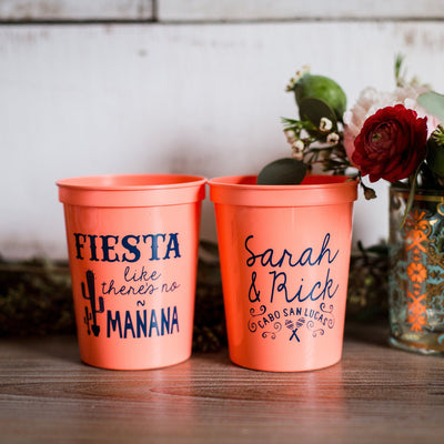 Simple Last Name Wedding Stadium Cups 1970