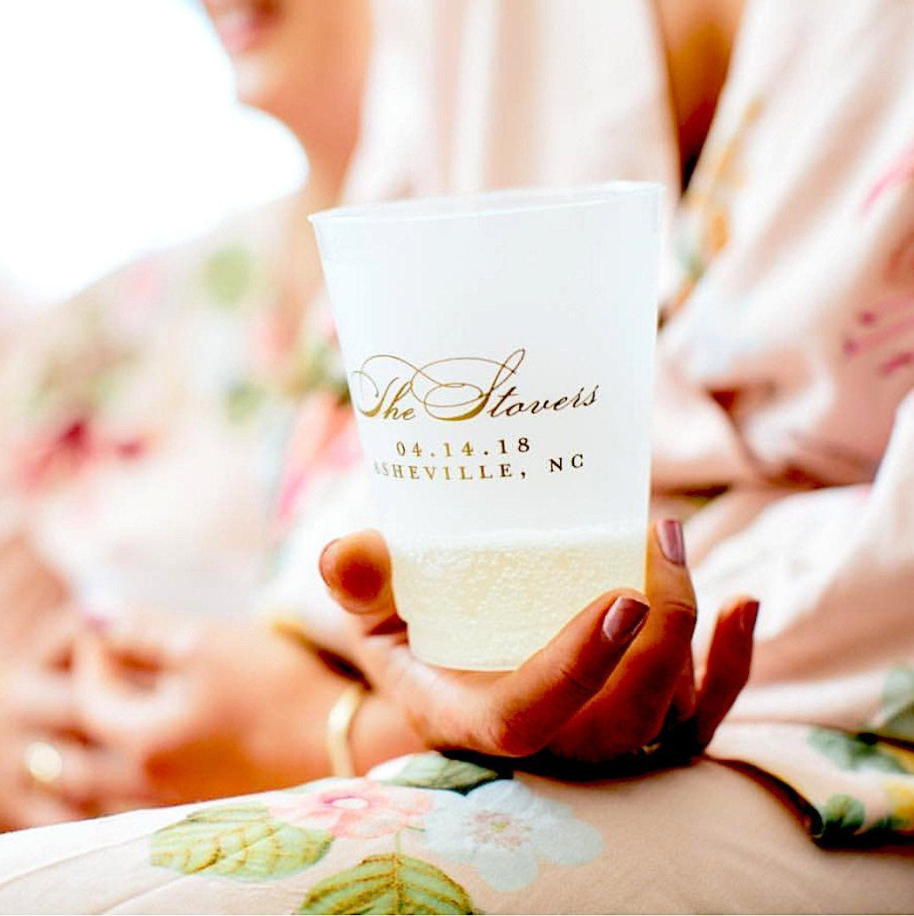 Personalized Last Name 16oz Frosted Cups #1972