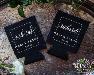 Neoprene Personalized Wedding Favors Can Coolers #1971