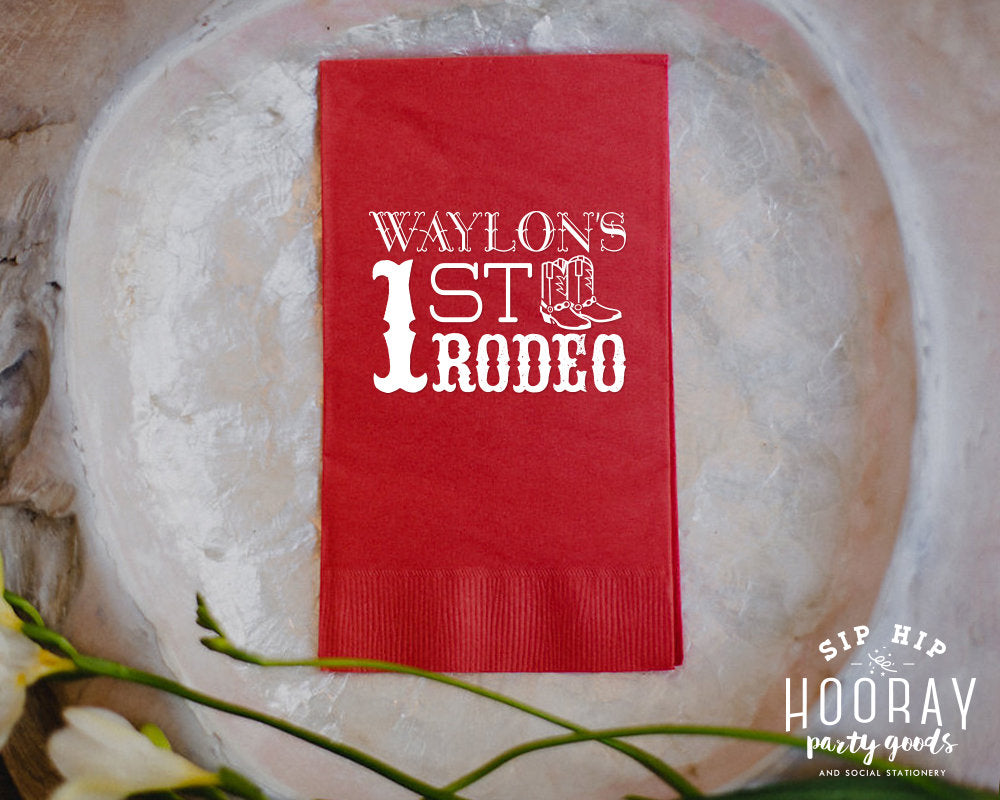 1st Rodeo Birthday Guest Towels Design #1966