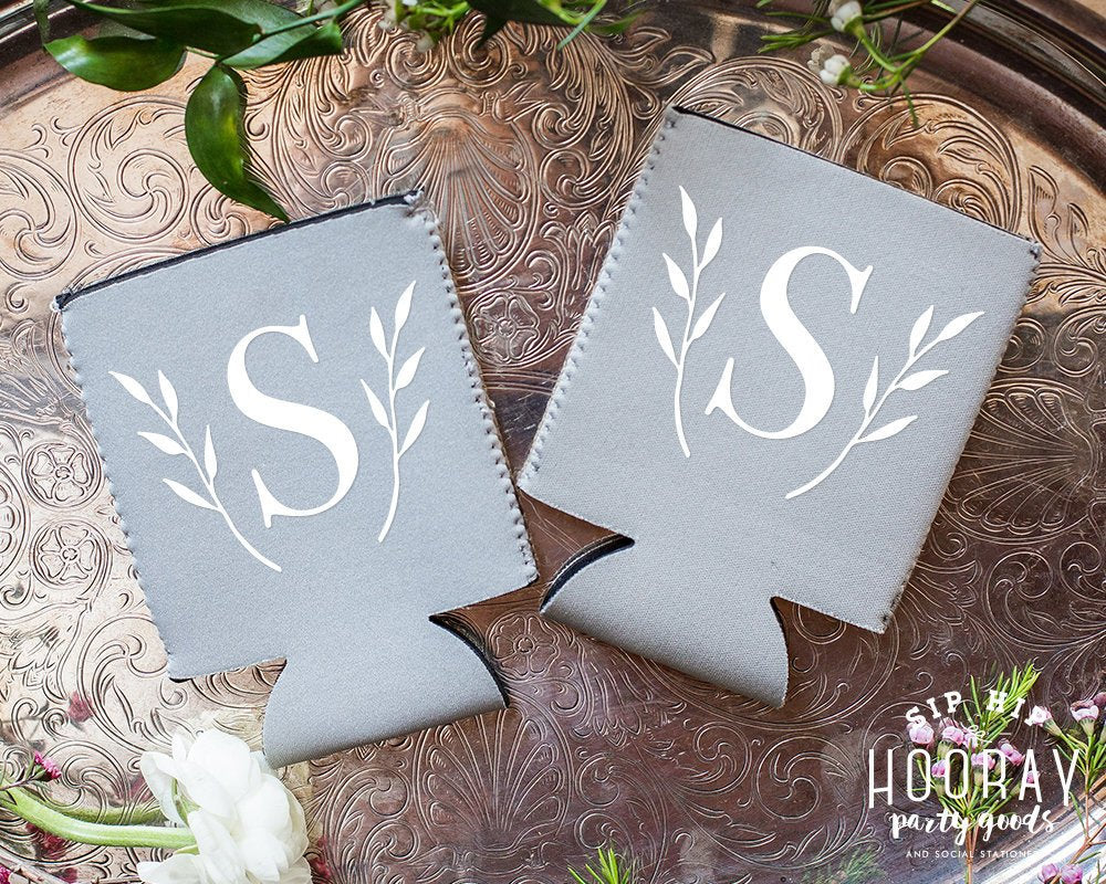 Monogrammed Wedding Neoprene Can Coolers, #1968