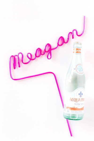 Custom Name Straw