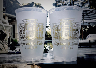 Venue Drawing 14oz Frosted Cups