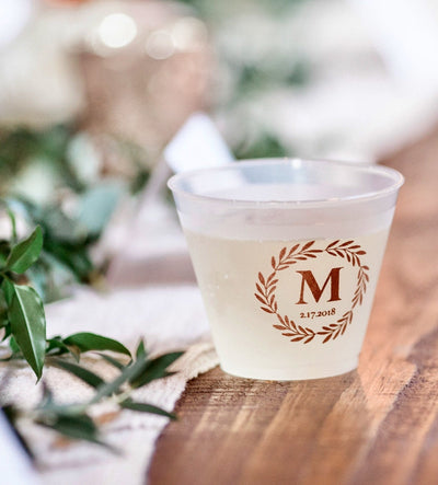Simple Circle Wedding 9oz Frosted Cups #1970